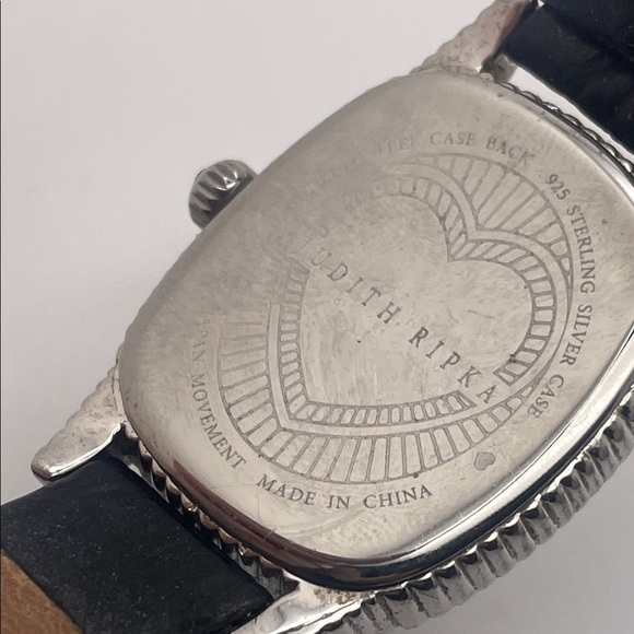 Judith Ripka 925 Silver Watch with Black Strap main image 5